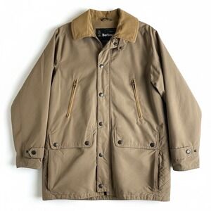 Barbour Epsom Microfibre Jacket T266 Breathables Rear Vent Tan Small